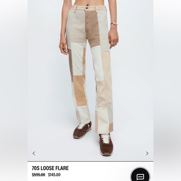 RE/DONE upcycled corduroy patchwork pants - made from vintage fabrics - Picture 4 of 5